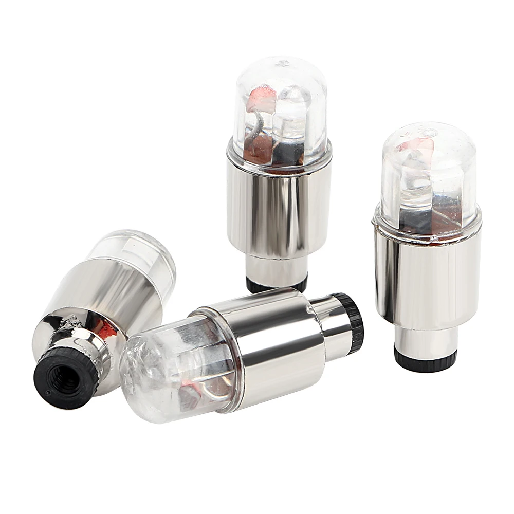 

4pcs Spoke LED Light Flashing Different Color Bike Car Motorcycle Wheel Cool Wheel Lamp Tire Tyre Valve Cap