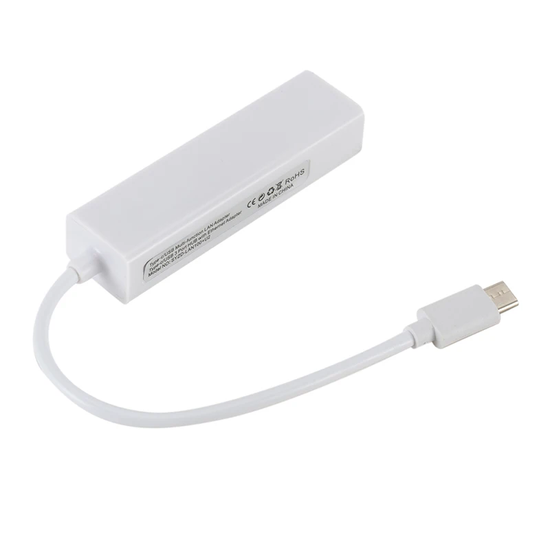 USB3.1 Стандартный 1 Тип C USB несколько 3 Порты и разъёмы концентратор для RJ45 сети Ethernet