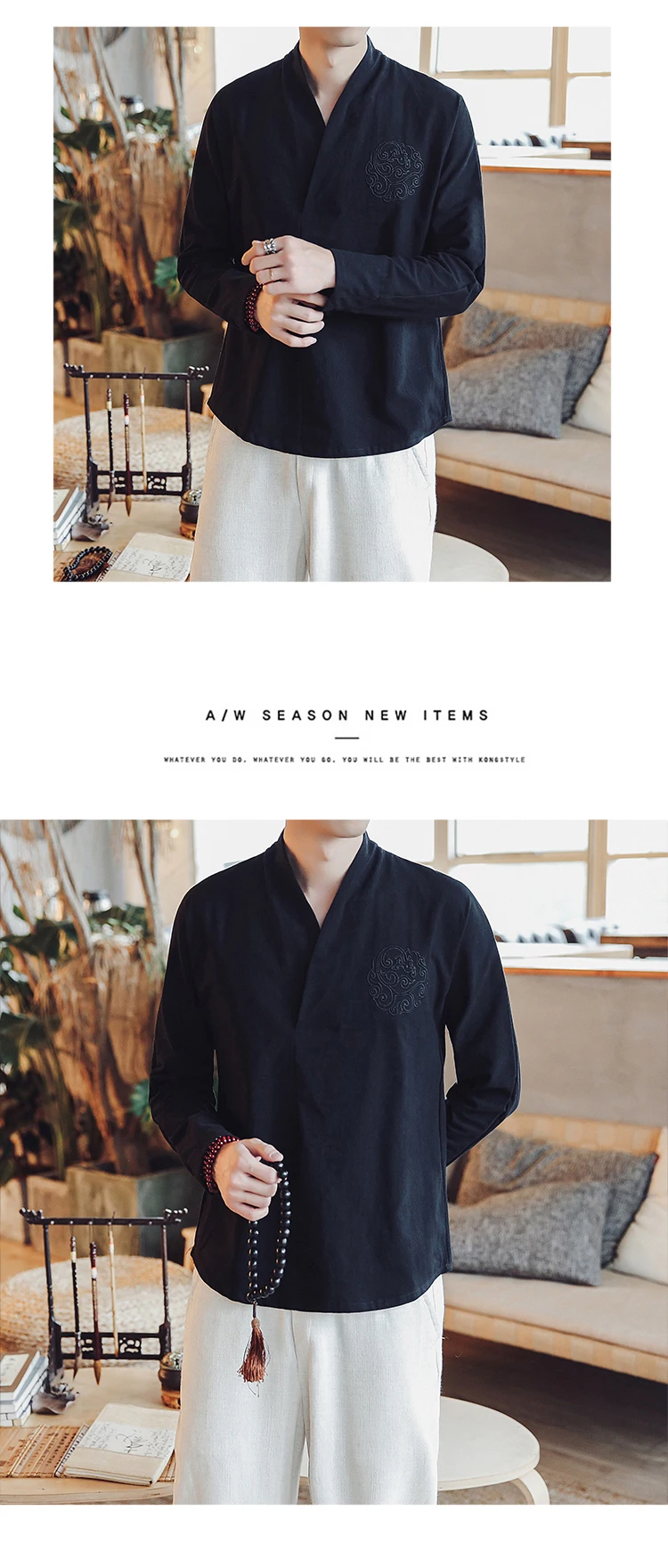 Sinicism Store мужской хлопок; Лен; с вышивкой футболки с длинными рукавами мужские оверсайз 3 цветные футболки мужские осенние повседневные футболки