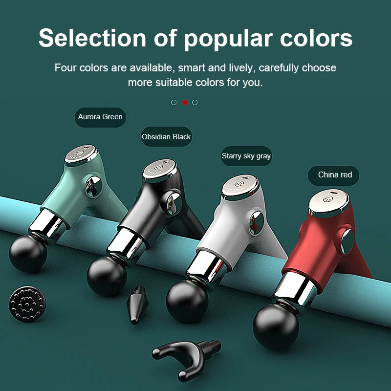 

Mini Fascia Gun LCD Display Massage Gun Deep Muscle Massager Gun Body Tissue Percussion Massager High Frequency Portable Device
