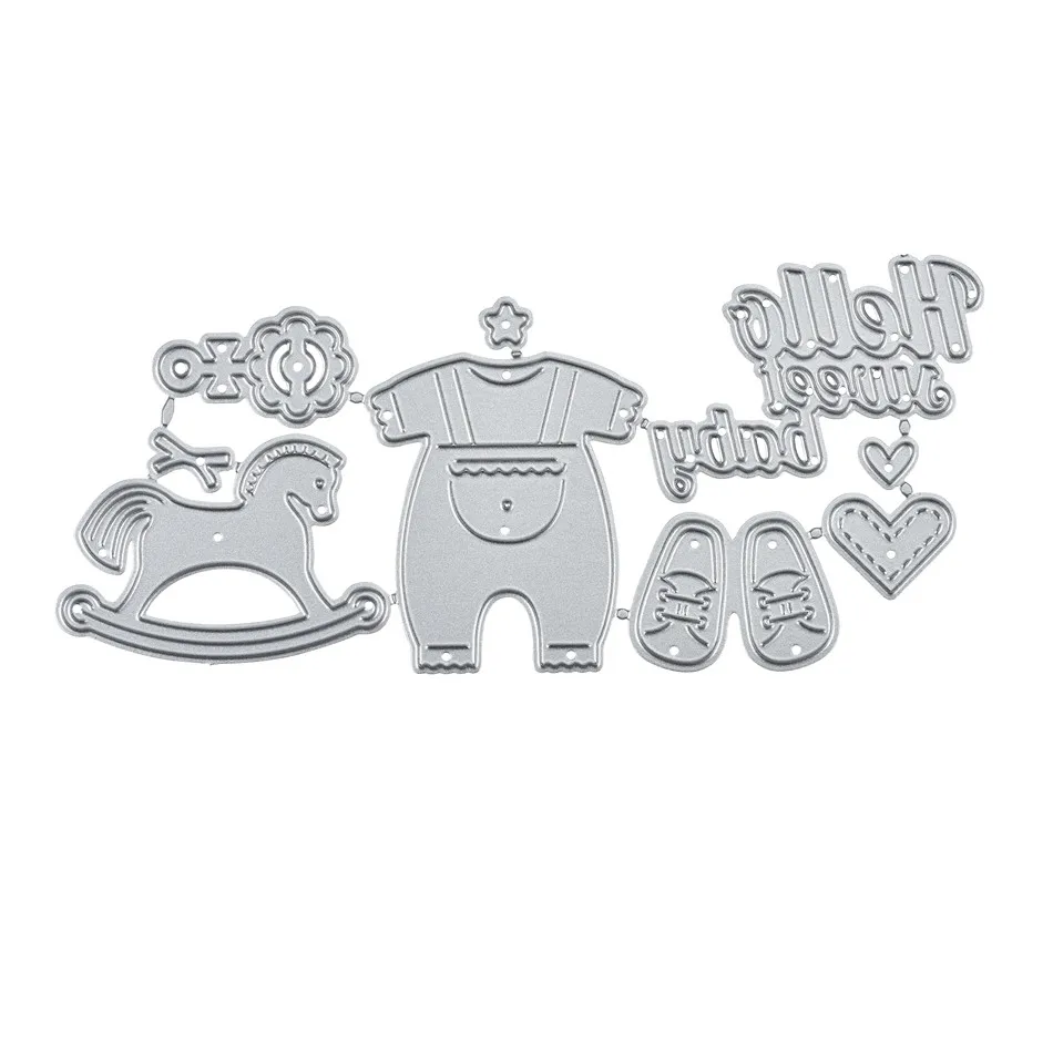 Eastshape Hello Sweet Baby металлические режущие штампы для маленьких туфель режущие штампы для изготовления открыток Скрапбукинг штампы для вырезания трафаретов