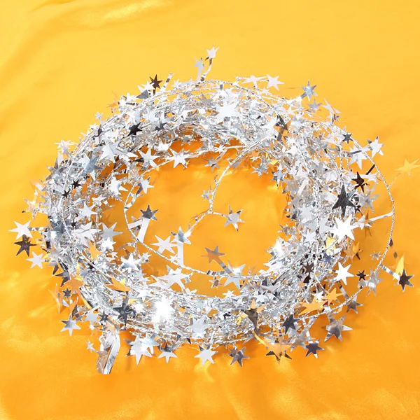 Star Wire Garlands Decorative Glittering Tinsel Garland Wreath 5 Colors Choices | Дом и сад