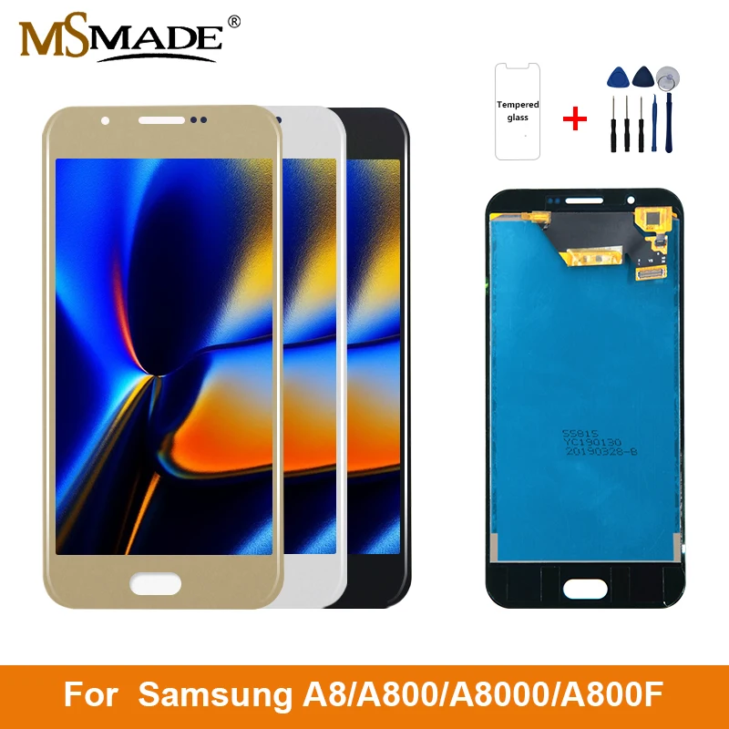 A800 lcd для Samsung Galaxy A8 дисплей сенсорный экран A8000 для Samsung Galaxy A8 00F ЖК-экран дигитайзер замена 5,7"