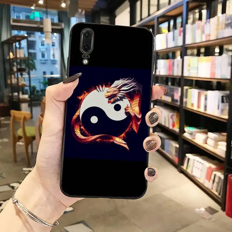 

Eight Diagrams Taiji Yin Yang luxury Anti-fall Phone Case For Huawei honor Mate P 10 20 30 40 Pro 10i 9 10 20 8 x Lite