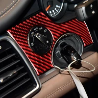red carbon fiber keyhole sticker it is suitable for porsche palamera interior modification accessories