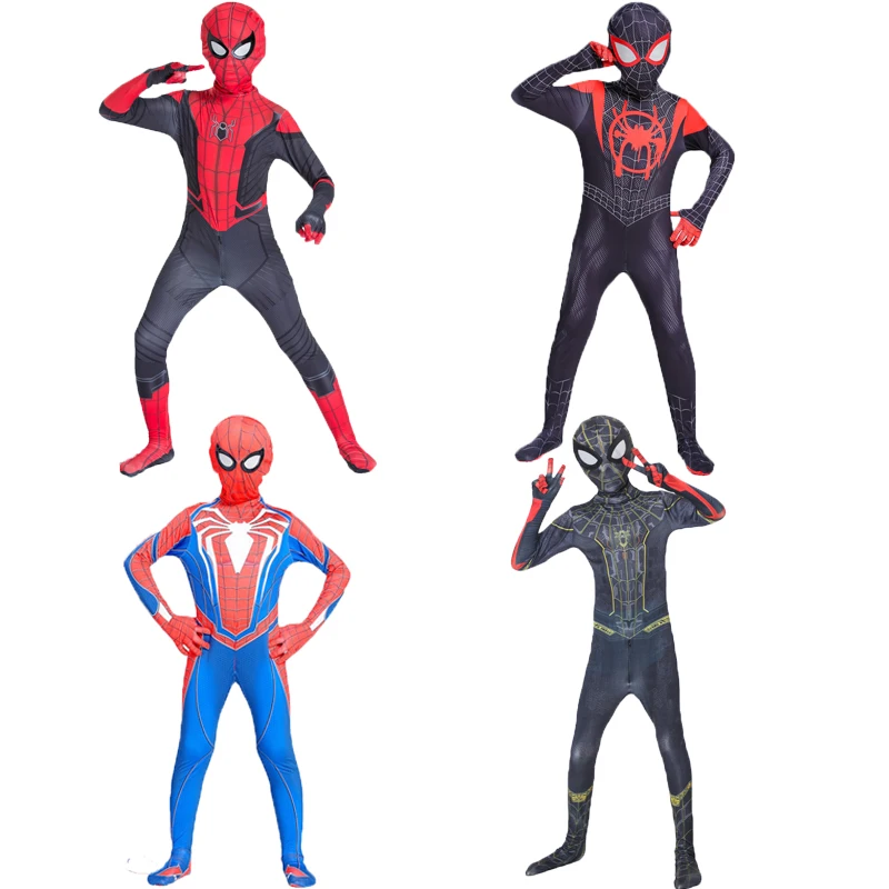 New Spiderboy Integrated Suit No Way Home Far From Home Costume Cosplay Superhero Costume for Kids