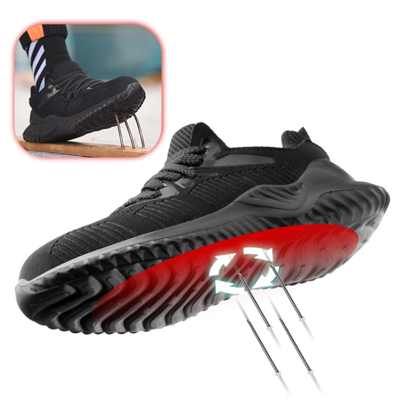 

Steel Toe Work Safety Men Shoes Construction Steel Toe Shoes Safety Non-slip Men Zapatos Puncture-proof Work Shoes Botas Hombre