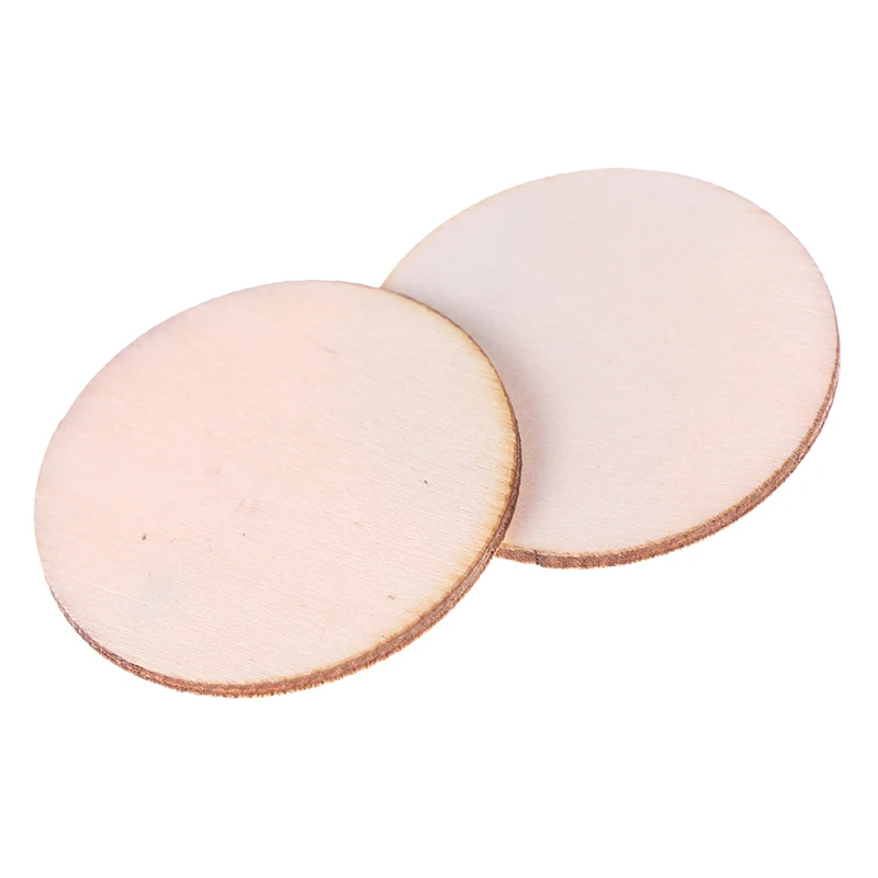 

50pc Calendar Wood Piece Round Shape Record Chips Pendant Wooden Christmas Slice Embellishments Diy Craft Home Diy Decoration