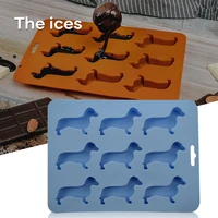 cute dog shaped silicone ice chocolate molds and tray dachshund shaped ice trays for home kitchen tp hot