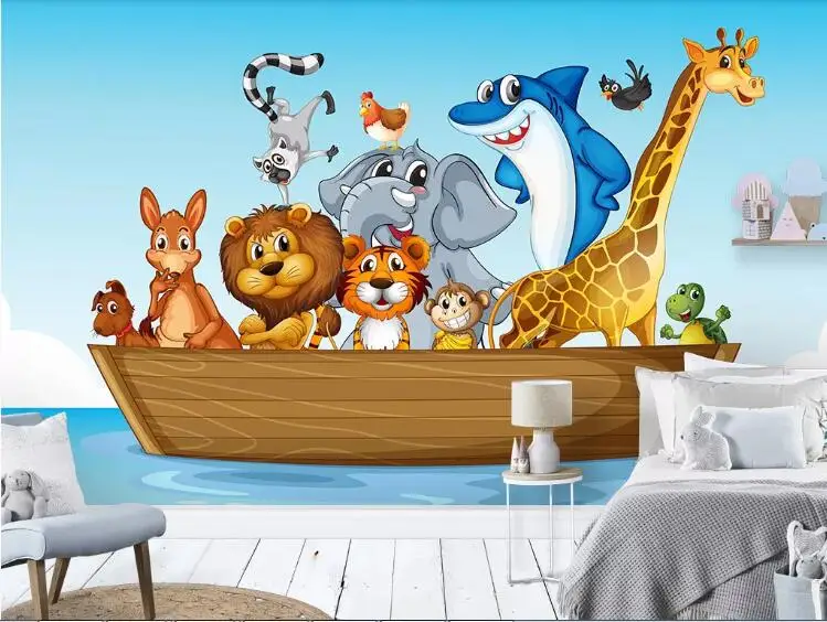 Обои для детской комнаты, 3d, ручная роспись, полностью дом, на заказ, розовый медведь, обои для детской комнаты, настенные 3d обои