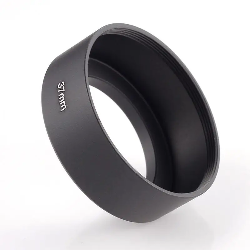 37 мм универсальная черная Резьбовая металлическая бленда для объектива камеры