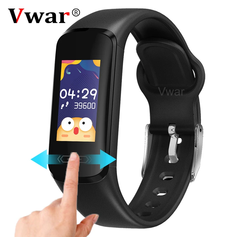 Vwar смарт браслет для мужчин и женщин пульсометр монитор сна кровяное давление
