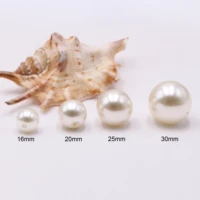 big size 16202530mm hole white cream diy imitation garment beads pearl abs loose round beads craft for fashion jewelry making