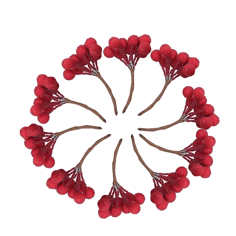 

Decorative Mini Christmas Frosted Artificial Berry Vivid Red Holly Berry Holly Berries Home Garland New Beautiful