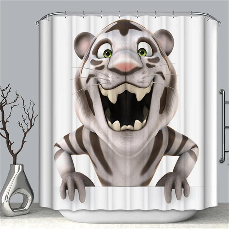 Занавески для душа из полиэстера водонепроницаемые с 12 крючками | Дом и сад