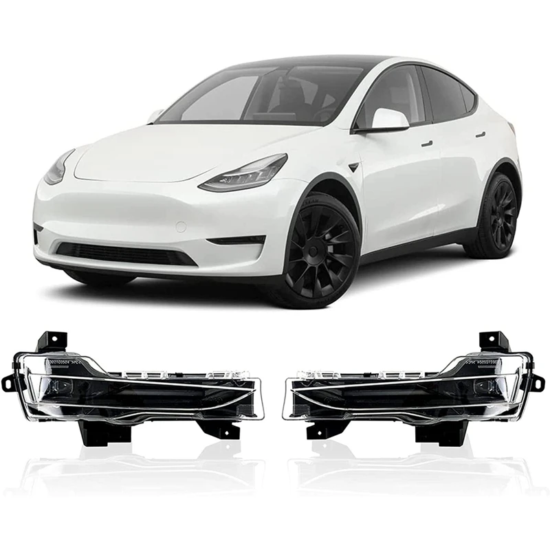

Дневные ходовые огни Tesla, 1 пара, дневные ходовые огни белого и желтого цвета, дневные ходовые огни, 12 В, для модели 3 2017-2021