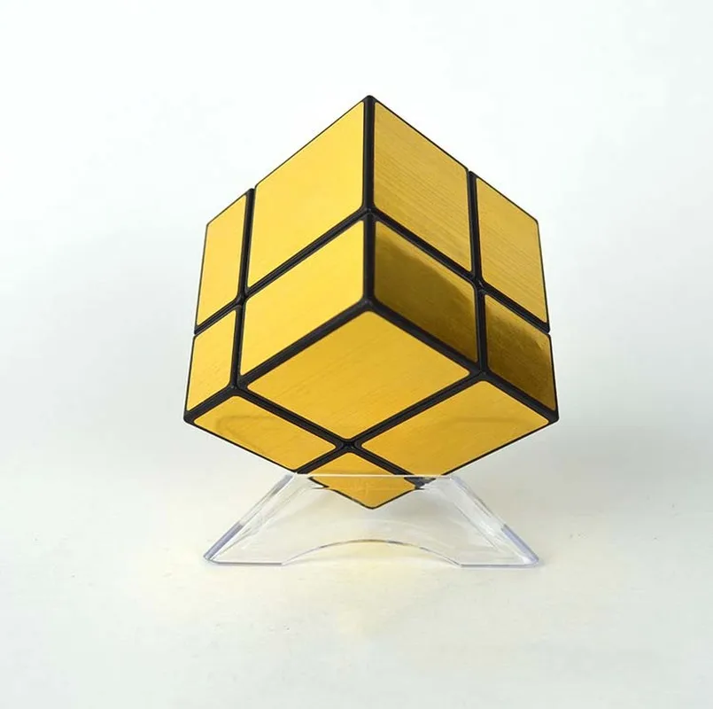 Профессиональный волшебный зеркальный куб 3x3x3 2x2x2 золотистый серебристый литой с