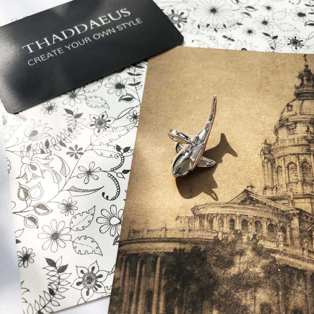 Подвеска в виде акулы, новинка, модное ювелирное изделие Thomas Bijoux, ожерелье, аксессуары, 925 пробы, серебро, модный подарок для мужчин и женщин