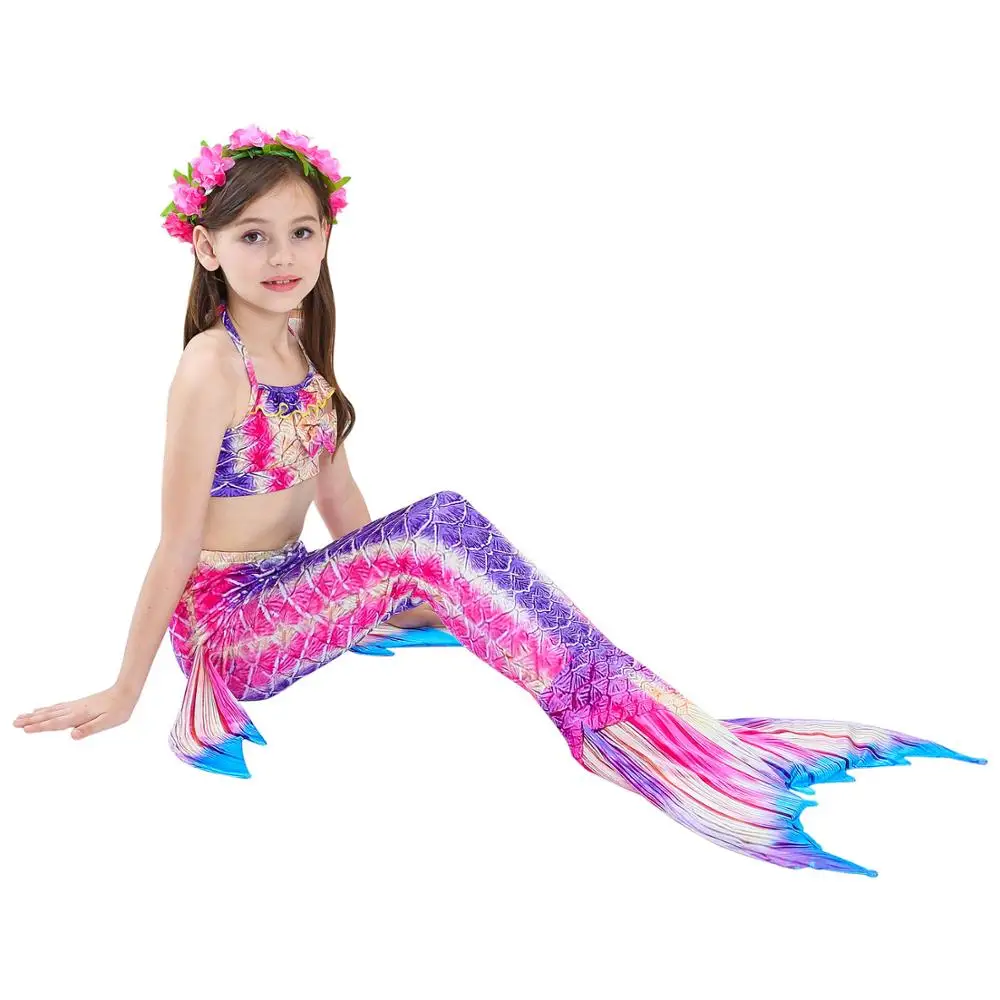 Купальный костюм Русалочки для девочек из 3 предметов принцессы Ариэль детский