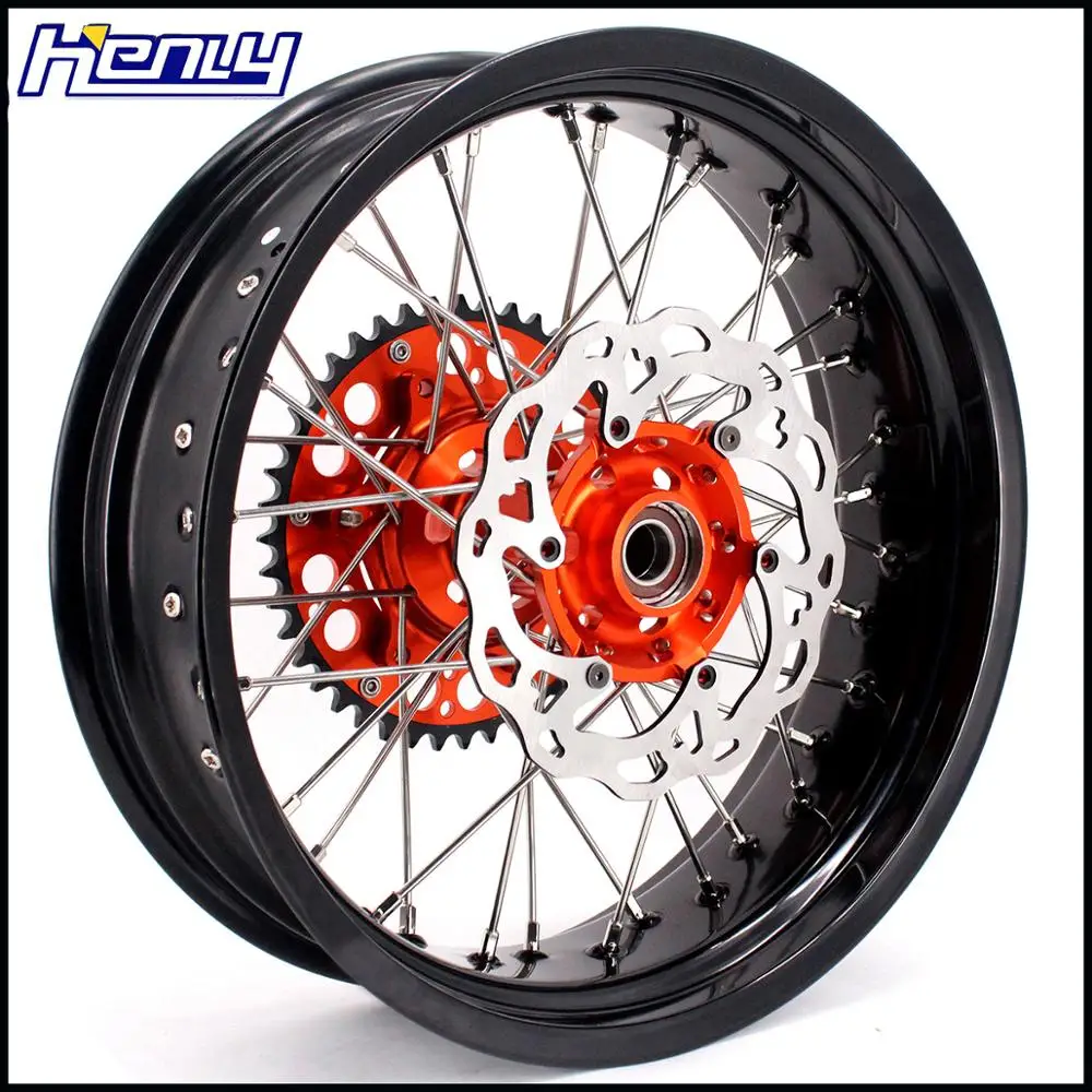 3,5/5,0 Supermoto колеса Supermotard обод набор для KTM EXC EXC-F SX SXF XCW XC XCF 125 250 150 300 350 450 505 530 2003- диски