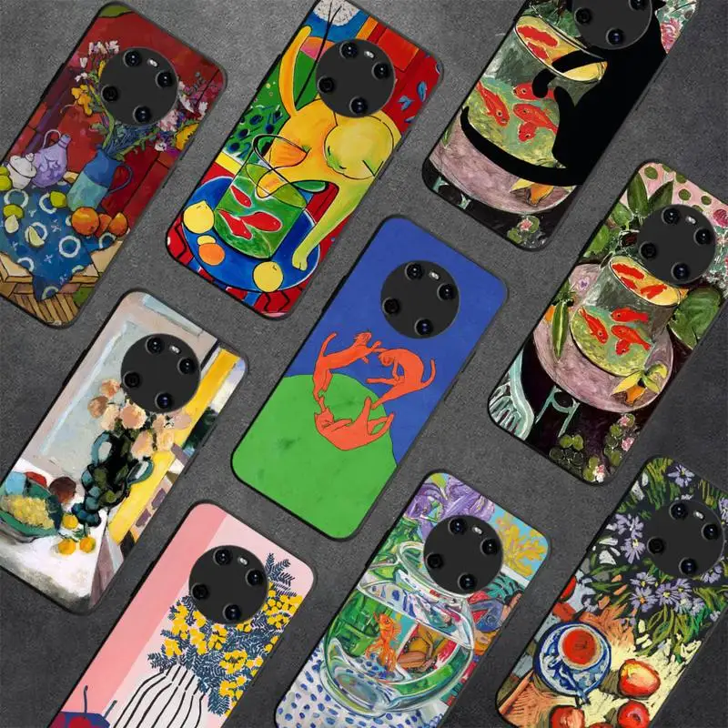 

Henri Matisse cat flowers Art Painting Phone Case For Huawei Y5 Y62019 Y52018 Y92019 Luxury funda case for 9prime2019