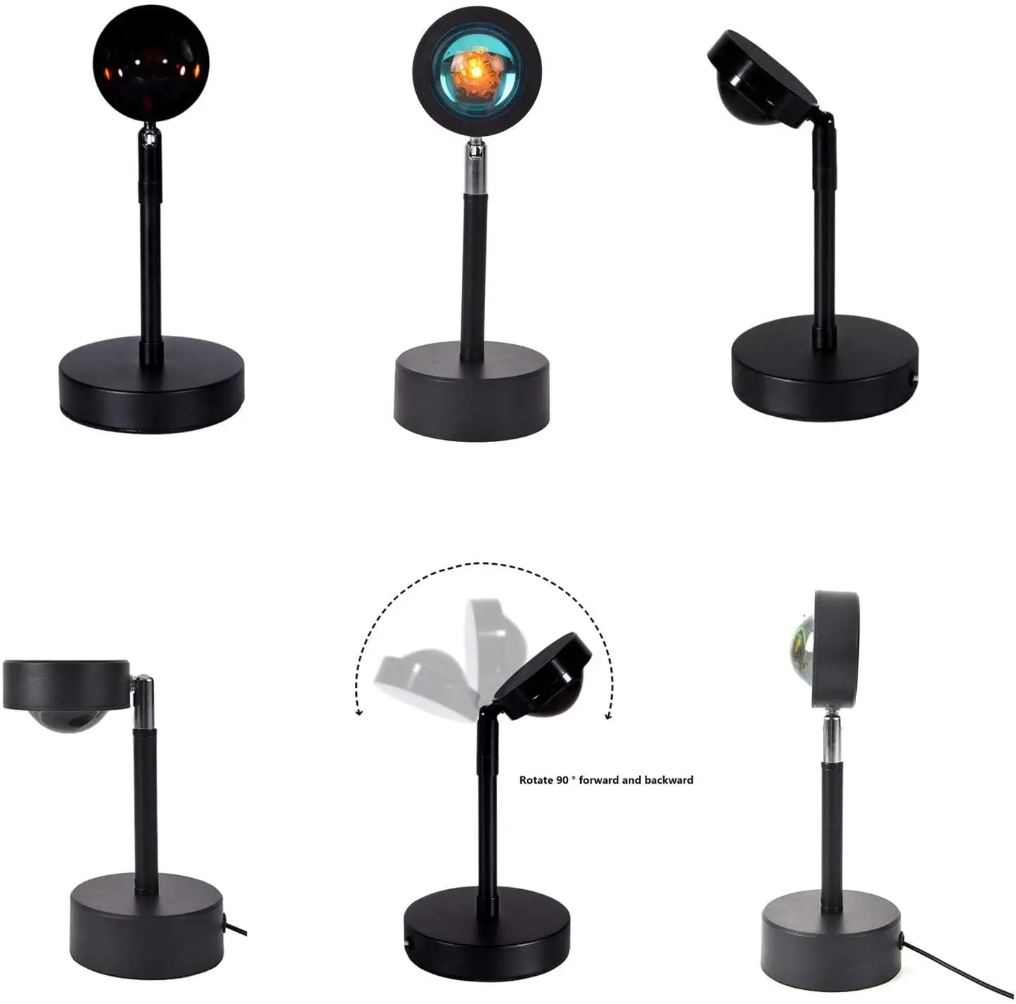 

Sunset Lamp Projector Rainbow Atmosphere Led Night Light for Home Bedroom USB Lamp Live Room Photography Photo Wall Decoration