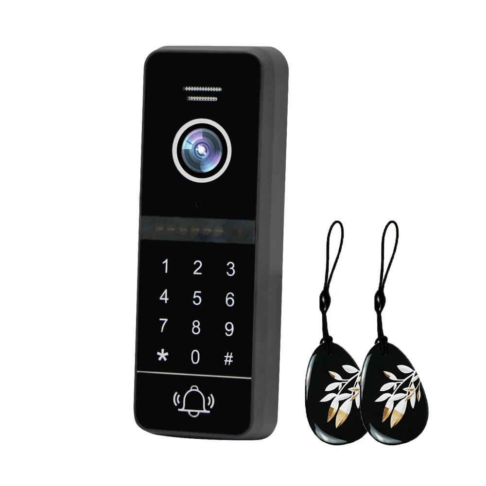 Jeatone 4-Wire Video Doorbell for Video Intercom System Villa Password Unlock 4Pin Call Panel AHD 960P/720P 130° Wide Visual