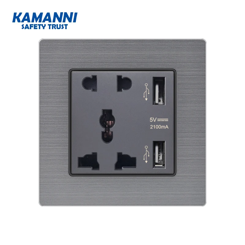 Универсальная Розетка KAMANNI с пятью отверстиями розетка двумя USB портами