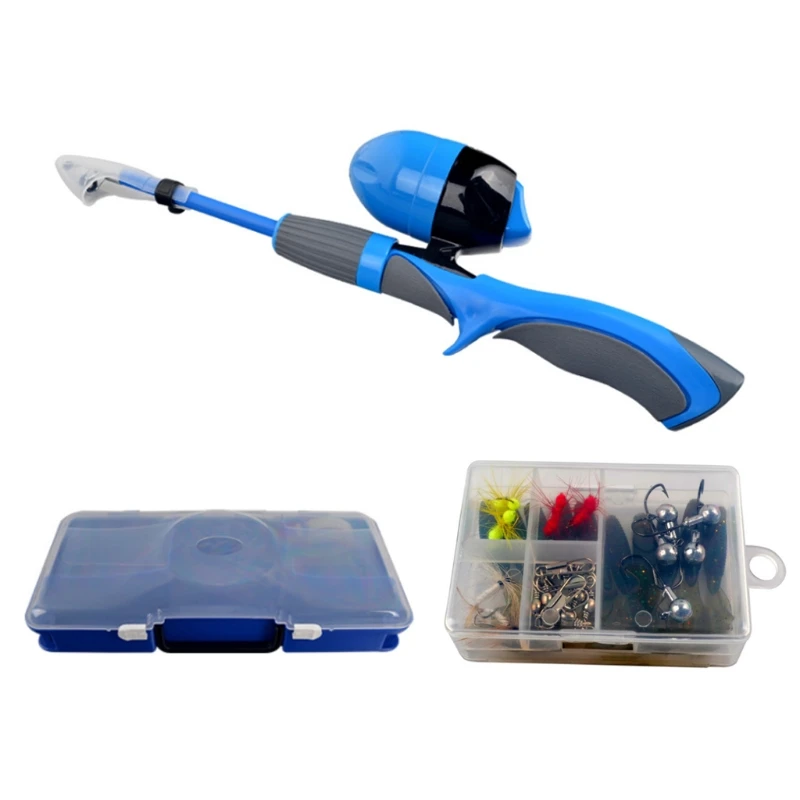 

Kids Fishing Po-le, Portable Telescopic Fishing Rod and Reel Combo Full Kits K3NC