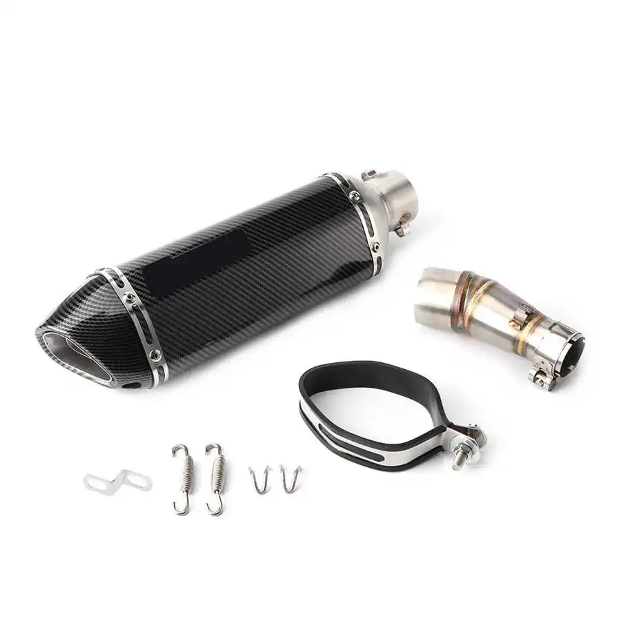 Выхлопная система для мотоцикла средняя труба + глушитель без шнуровки с дБ