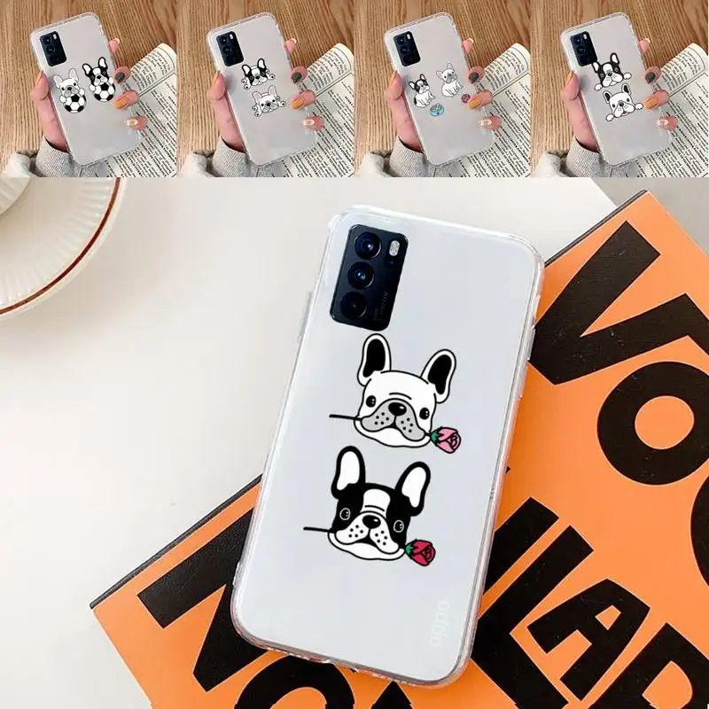 

French bulldog pet Phone Case Transparent For oppo A57 A93 A73 A59 A55 A72 A77 A79 A83 A91 A92 A11 F9 A53 A52 S
