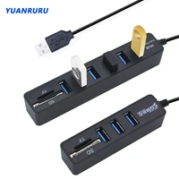 USB Hub 2 0 Type Multi USB Splitter High Speed 3 6 Ports OTG 2 0 Hab Card Reader All One For Computer Phone