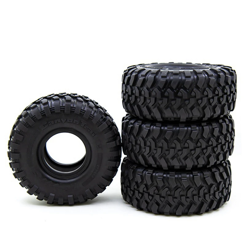 

4PCS 118MM 1.9 Rubber Tires Tyres Wheel for 1/10 RC Crawler Car Axial SCX10 90046 AXI03007 Traxxas TRX4 D90 Tamiya CC01