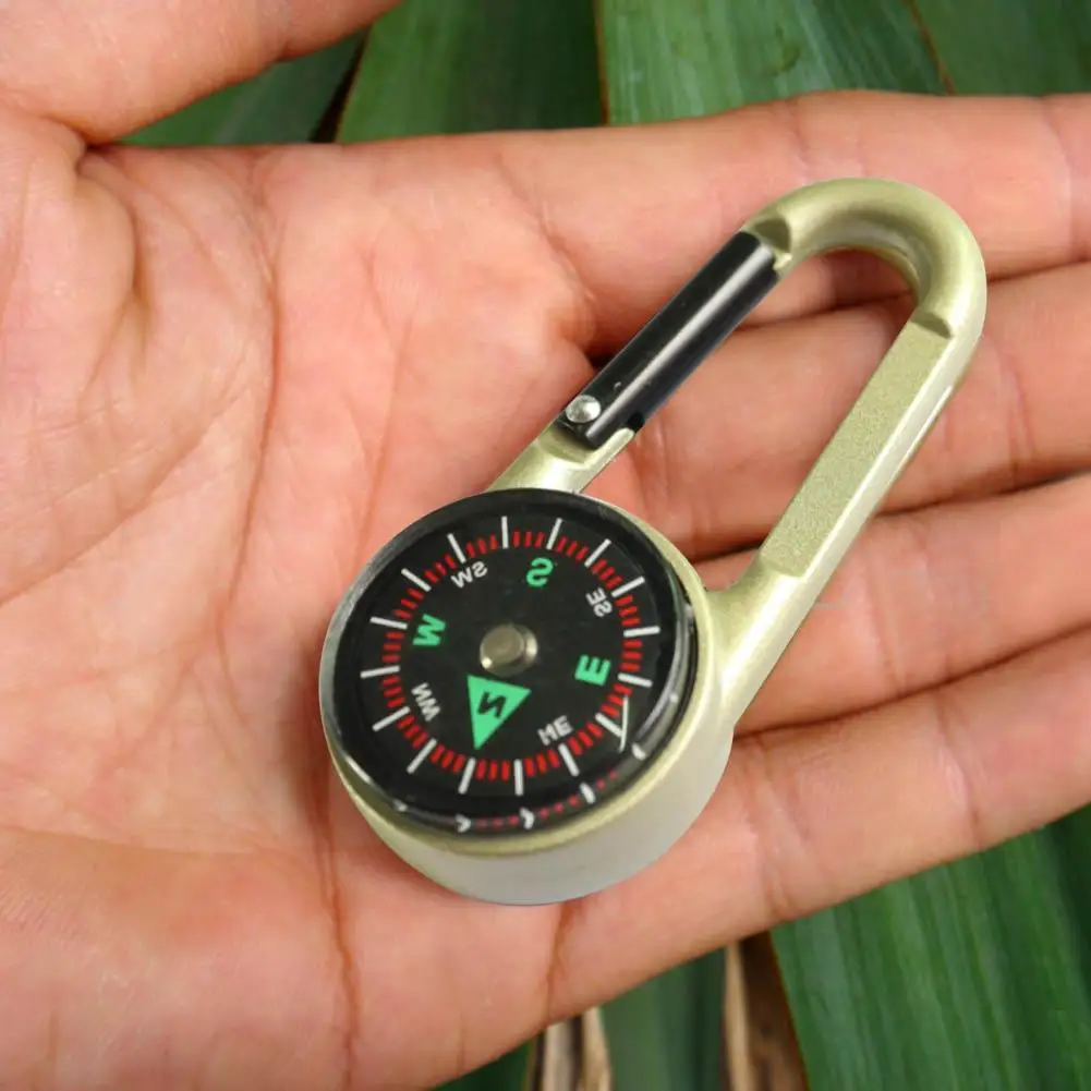 Многофункциональный мини 3в1 карабин компас термометр кольцо для ключей