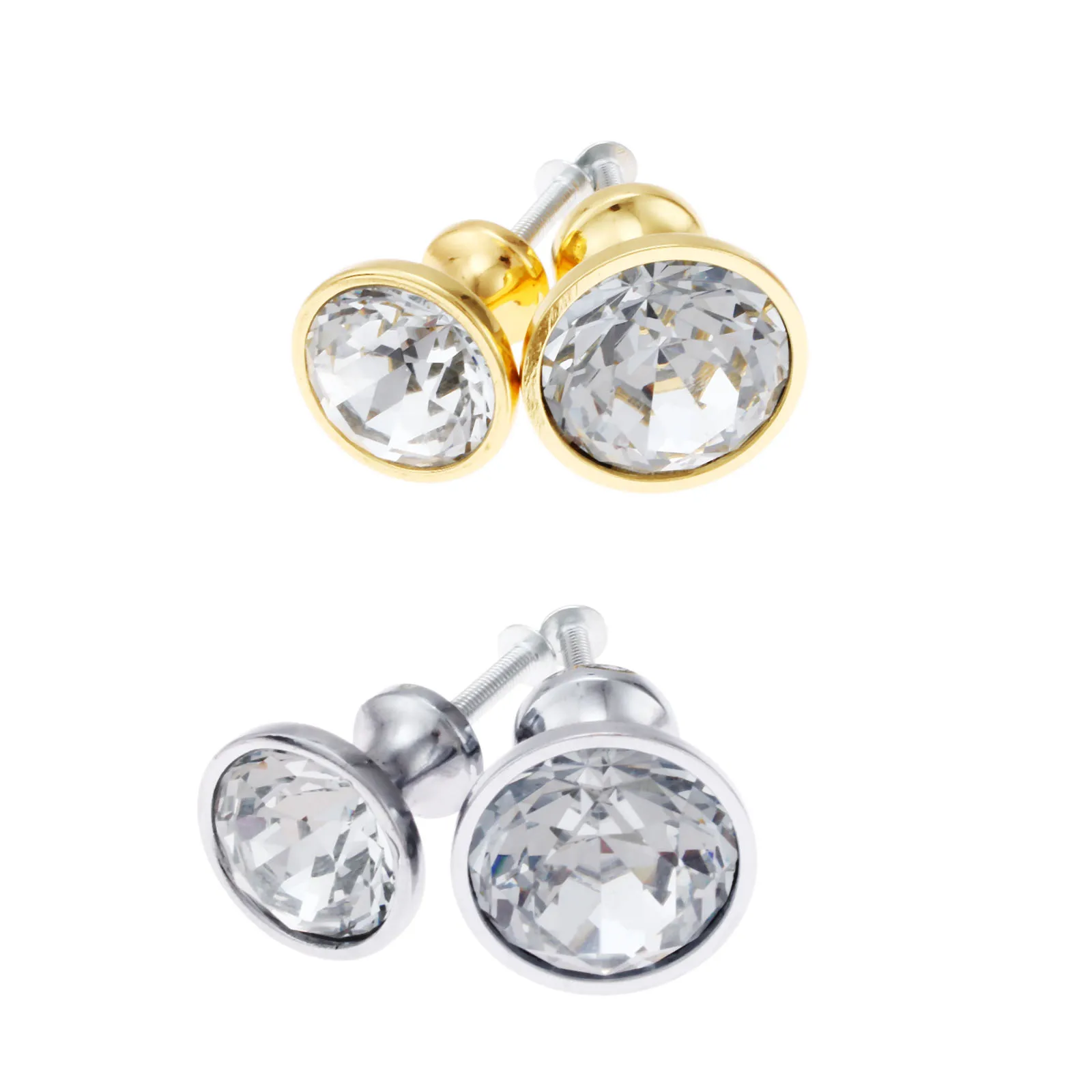 Ручки для шкафа из хрустального стекла 25/30 мм Круглый комод ящик сундук дверь или