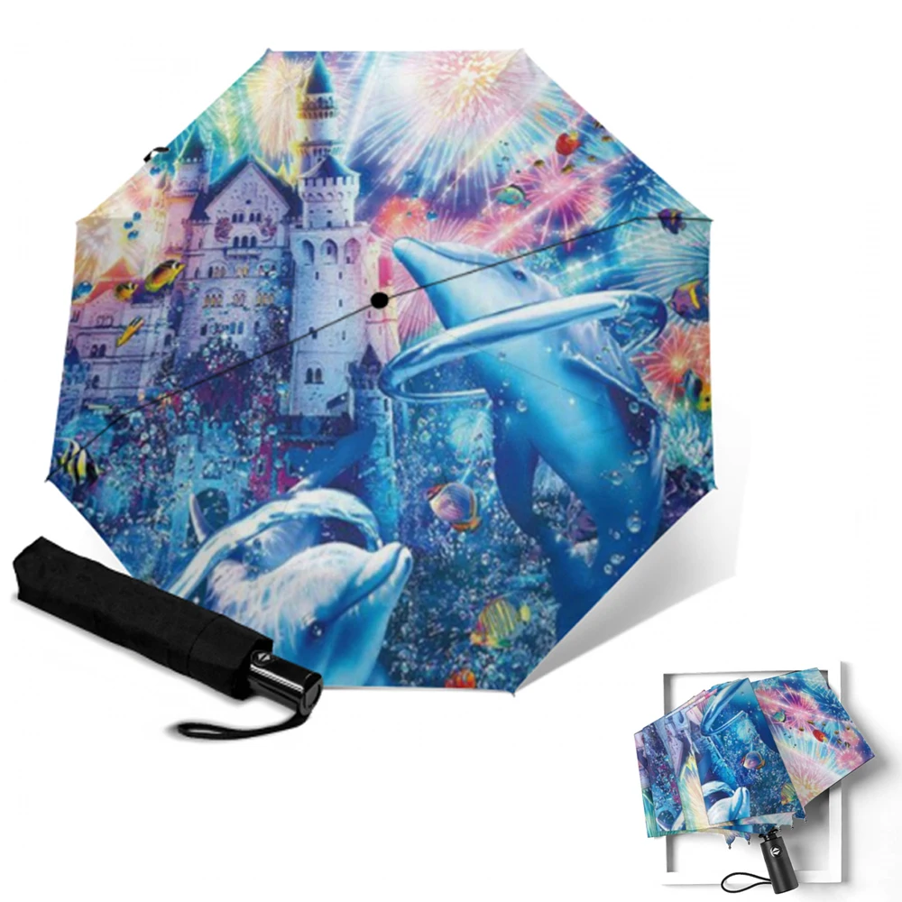 Зонт женский автоматический компактный портативный складной |