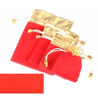 red velvet bag high grade phnom penh gold mouth jewelry bag foil cloth drawstring wedding gift bags jewelry gift display packing