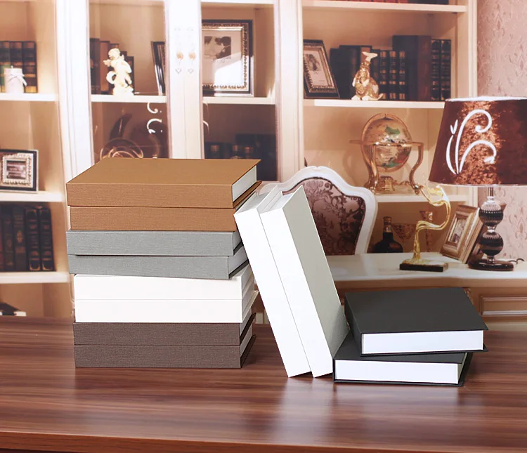 

Home Ornament Chinese Classical Decorative Book Prop Books Simulation Book Linen Pattern No Word Fake Book
