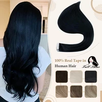 full shine tape in 100 human hair extension glue on hair seamless extension 50 grams tape on hair machine remy for woman