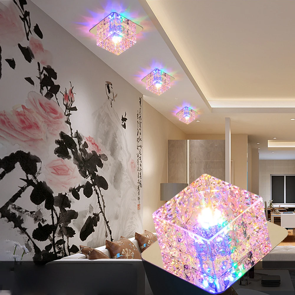 Стразы 3 Вт светодиодная лампа для домашнего прохода декоративная потолочная