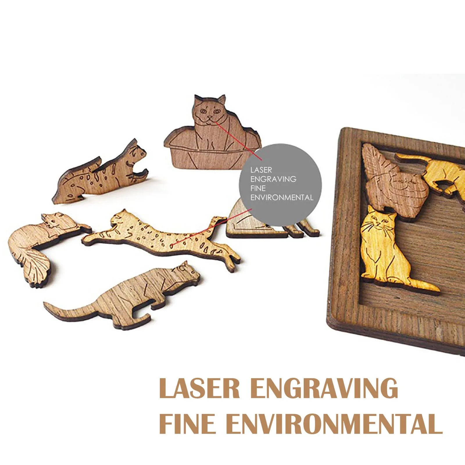 Новинка детский супержесткий 3d пазл в виде животных деревянные игрушки