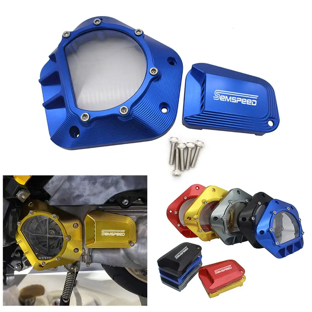 

SEMSPEED with Logo Motorcycle Protective Engine Cover Guard Protector Transparent For Yamaha NMAX125 155 2020 Protection N MAX