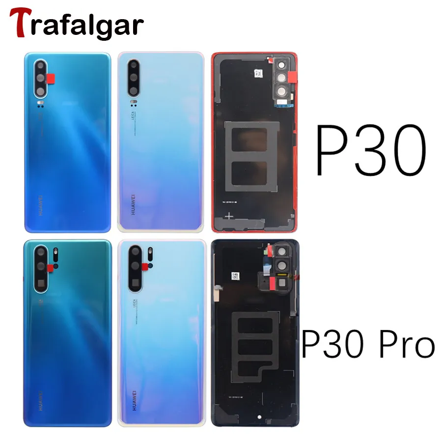 Для huawei P30 задняя крышка батарейного отсека задняя стеклянная дверь Корпус чехол ELE L09 L29 для huawei P30 Pro крышка батареи+ объектив камеры VOG L04