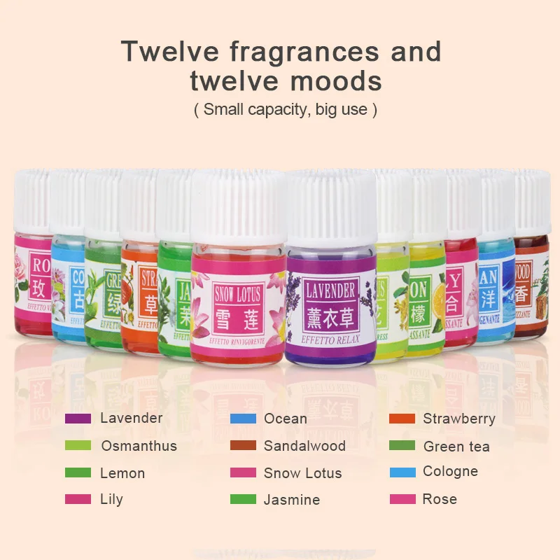 3 мл * 12 шт. масло пакет Водорастворимые эфирные масла для ароматерапии лавандовое