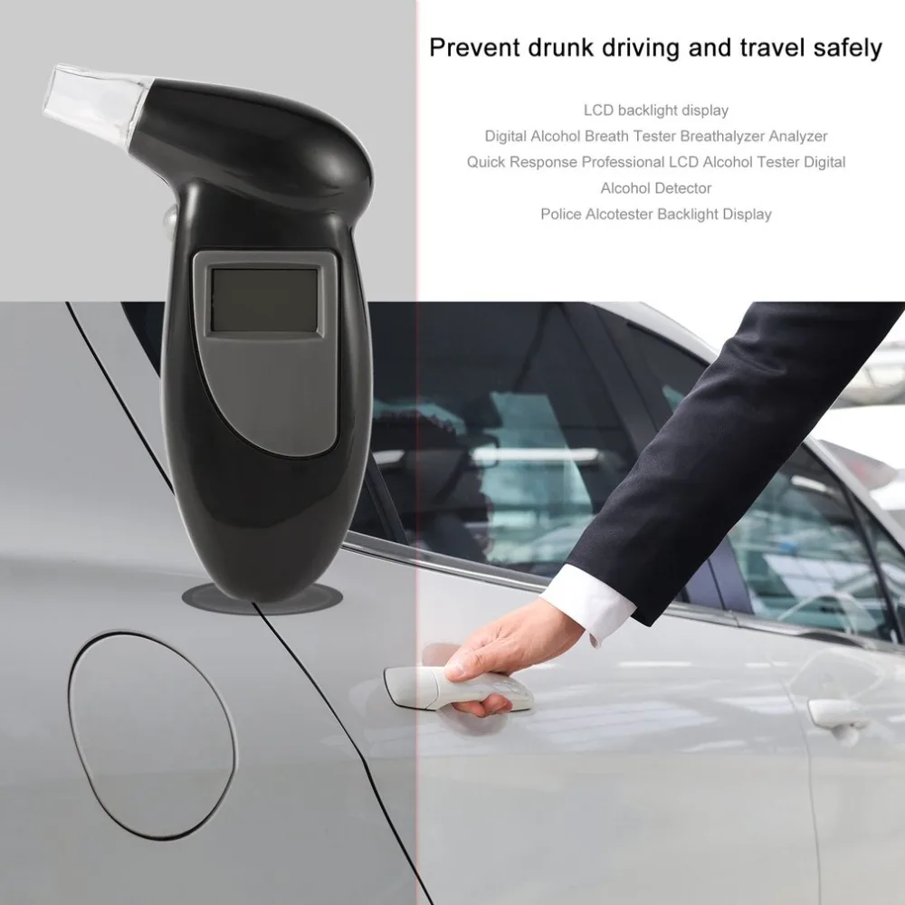 new Handheld Backlight Digital Alcohol Tester Breath Breathalyzer Analyzer LCD Detector Light | Автомобили и мотоциклы