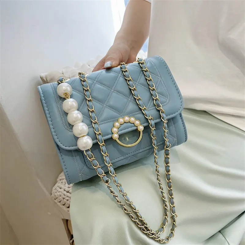 

Women shoulder bag leather square fashion chain messenger bag universal high quality popular luggage retro female bag