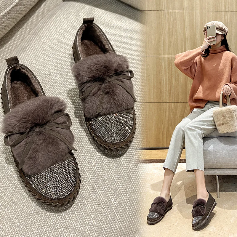 Мокасины женские с круглым носком удобные туфли из спилка на платформе плоская