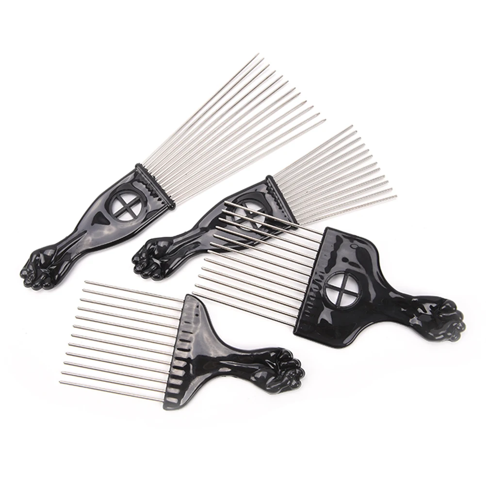 Практичная расческа для волос черного цвета 4 размера афро-американская Расческа