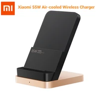 original xiaomi vertical air cooled wireless charger 55w max fast charging qi stand for xiaomi 10 mi 9 for iphone
