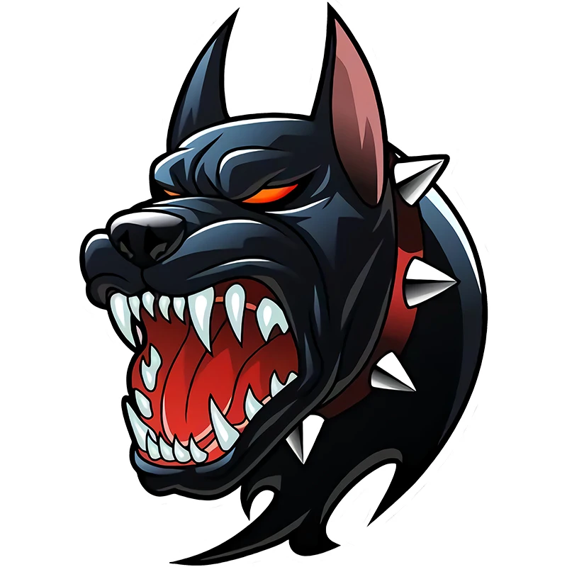

Fuzhen Boutique Decals Exterior Accessories Hell Dog Head Creativity Motorcycle Car Stickers Decal Anime Cute Car Decoration